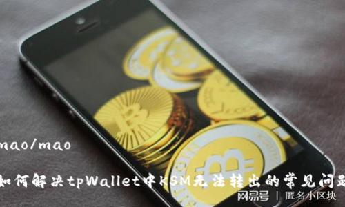 mao/mao

如何解决tpWallet中KSM无法转出的常见问题